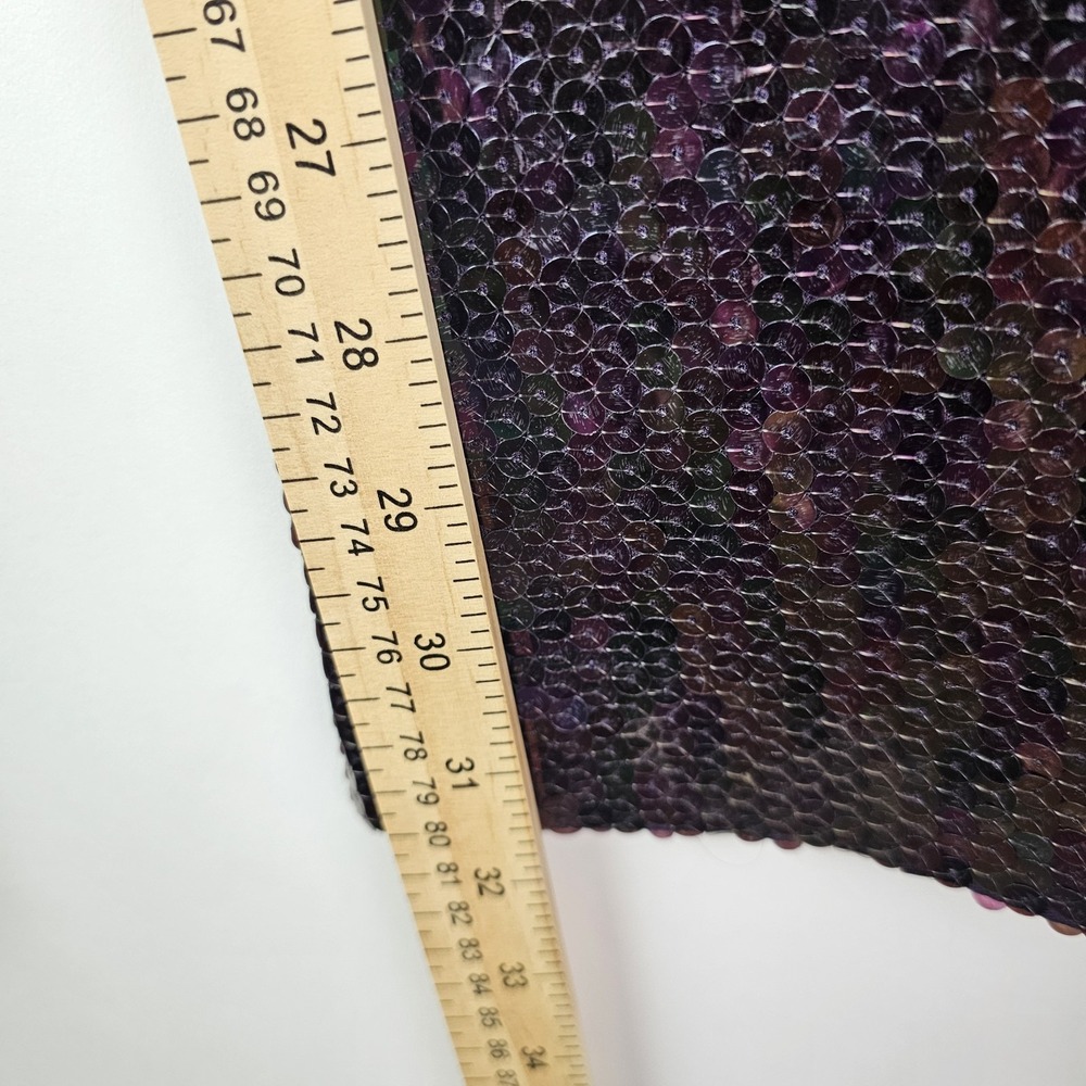 Rebecca Taylor Sequins Pants Womens 4 Purple Pull On Party Event Glam Formal - Picture 9 of 10
